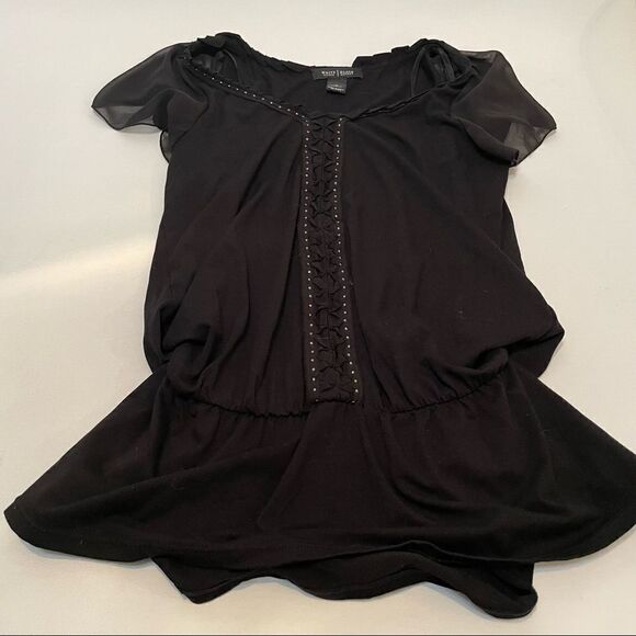 White House Black Market sleeveless blouse with gorgeous details size Small - Picture 6 of 10